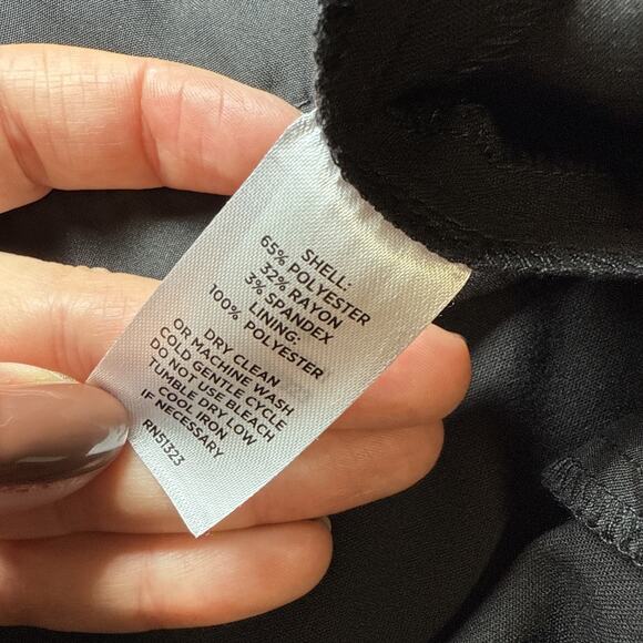 Halogen Womens Size 16 Wide Leg Trousers Black Pleated Front Pants Pockets NWOT - Picture 4 of 12